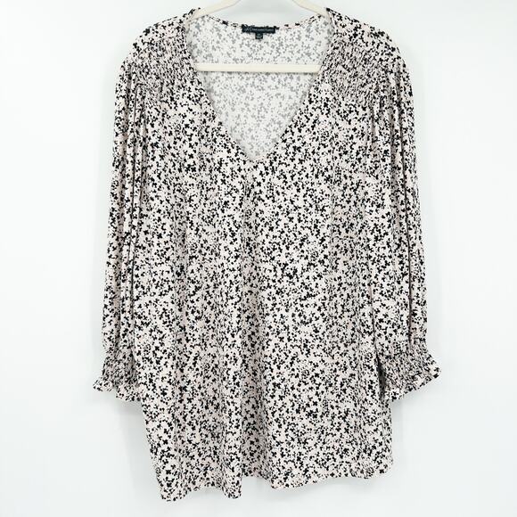 Womens Bundle Lot (3) Striped Floral Boho Printed Blouses Tops Plus Size 3X - Picture 8 of 11